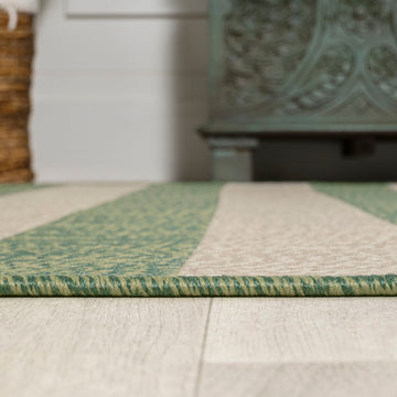 Negril Two-tone Wide Stripe Indoor/outdoor Area Rug